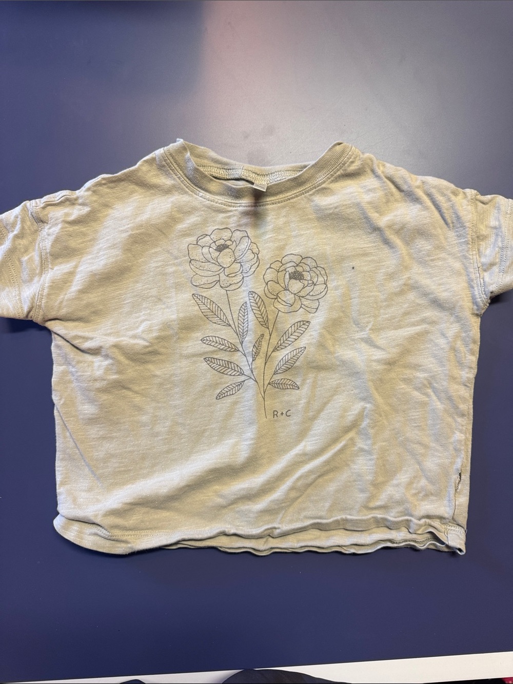 Rylee + Cru Cream Floral Sketch Tee